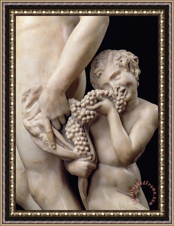 Michelangelo The Drunkenness of Bacchus Framed Painting