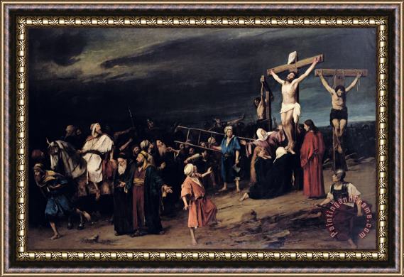 Mihaly Munkacsy Christ On The Cross Framed Painting