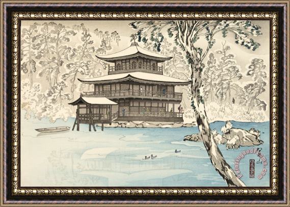 Miki Suizan Snow at Kinkakuji (kinkakuji No Yuki) Temple Framed Print
