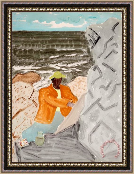 Milton Avery Artist by The Sea, 1945 Framed Painting