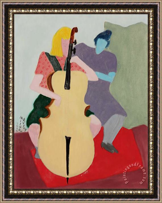 Milton Avery Cello Player Framed Painting