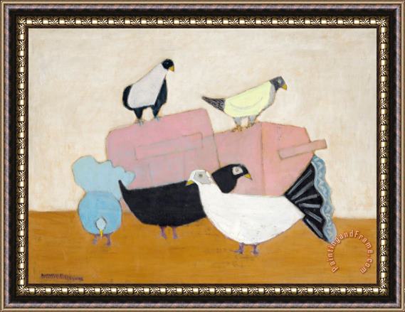 Milton Avery French Pigeons, 1952 Framed Painting
