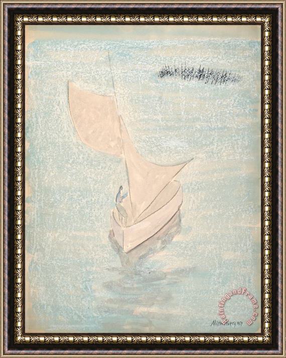 Milton Avery Hoisting Sail, 1957 Framed Painting