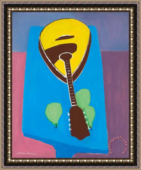Milton Avery Mandolin with Pears Framed Painting