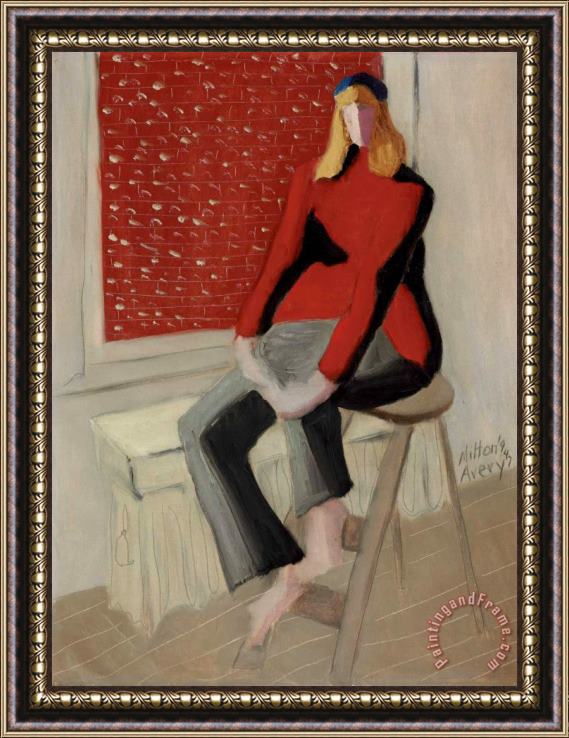 Milton Avery March Seated Framed Painting