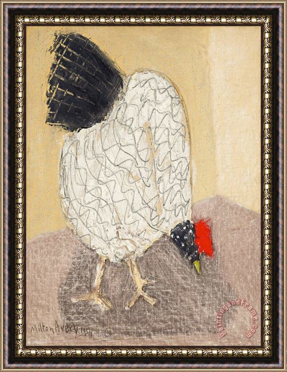 Milton Avery Pecking Hen, 1954 Framed Painting