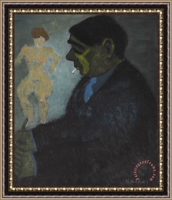 Milton Avery Portrait of George Constant Framed Painting