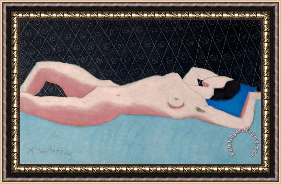 Milton Avery Reclining Nude, 1945 Framed Print