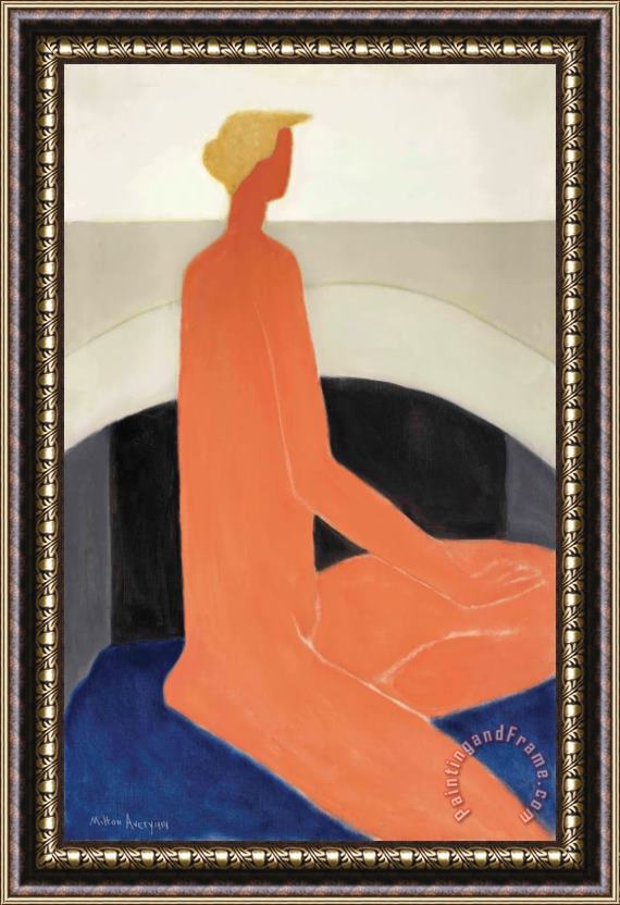 Milton Avery Red Nude, 1954 Framed Painting