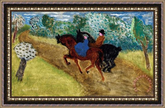 Milton Avery Riders, 1929 Framed Painting