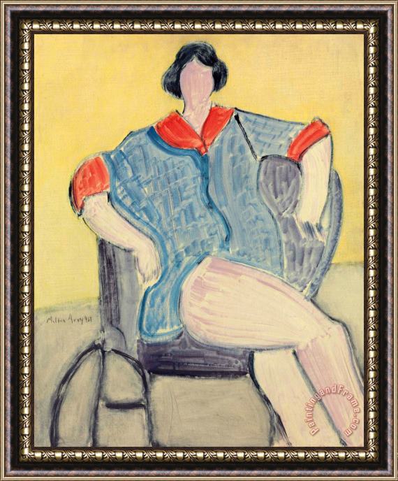 Milton Avery Seated Woman, 1963 Framed Painting