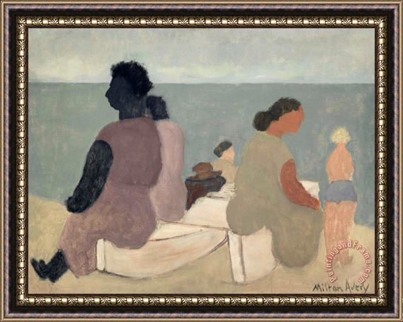 Milton Avery Sitters by The Sea, 1933 Framed Print