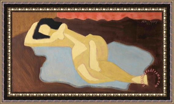 Milton Avery Sleeping Nude, 1947 Framed Print