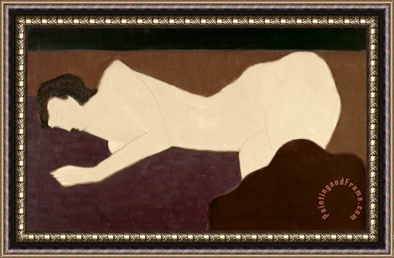 Milton Avery Sleeping Nude, 1950 Framed Painting