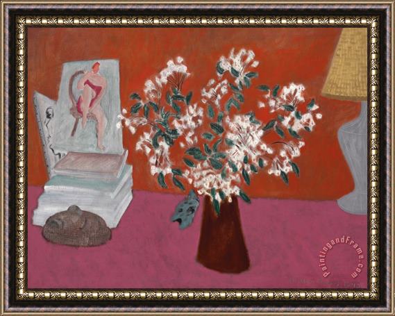 Milton Avery Still Life with Flowers Framed Painting