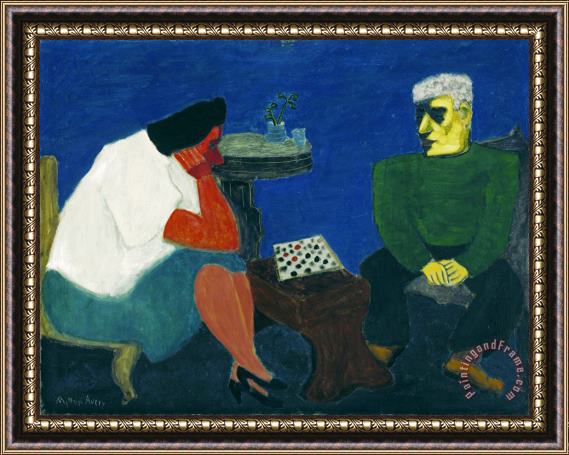 Milton Avery The Checker Players Framed Painting