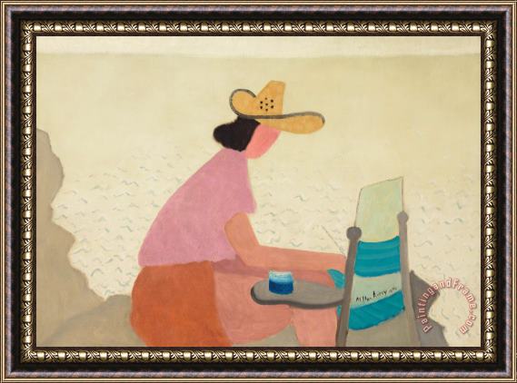 Milton Avery Woman by The Sea, 1944 Framed Painting