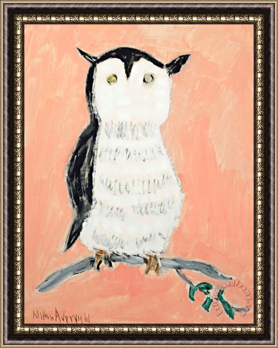 Milton Avery Yellow Eyed Owl, 1961 Framed Print