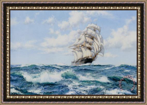 Montague Dawson Onward The Clippers Ship Framed Painting