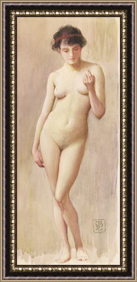 Murray Bladon Study Of A Nude II Framed Painting