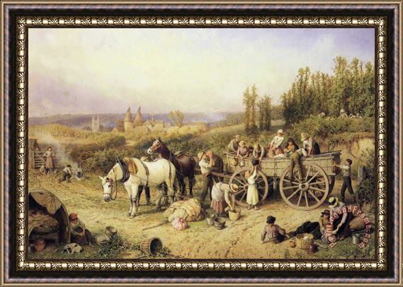 Myles Birket Foster, R.w.s The Farm Cart Framed Painting