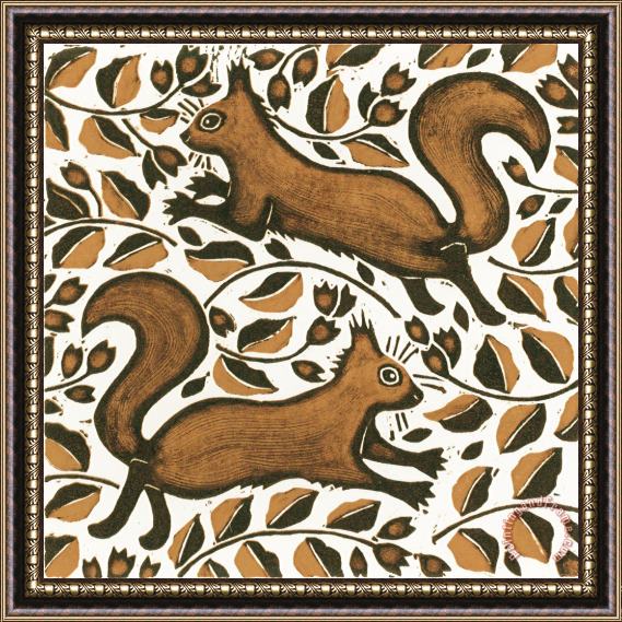 Nat Morley Beechnut Squirrels Framed Print
