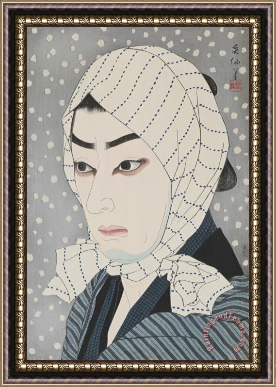 Natori Shunsen Ichimura Uzayemon As Naoji Framed Painting