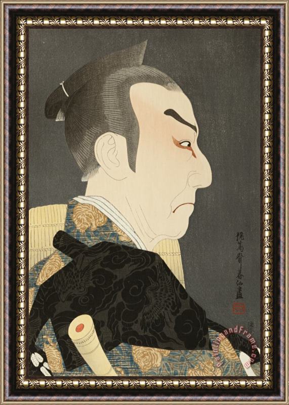 Natori Shunsen Kataoka Nizayemon As Honzo Framed Painting