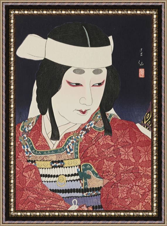 Natori Shunsen Nakamura Shikaku As Shizuka No Maye Framed Print