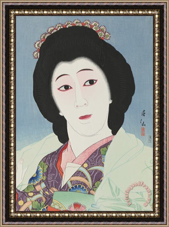 Natori Shunsen Onoye Baiko As Sayuri Framed Painting