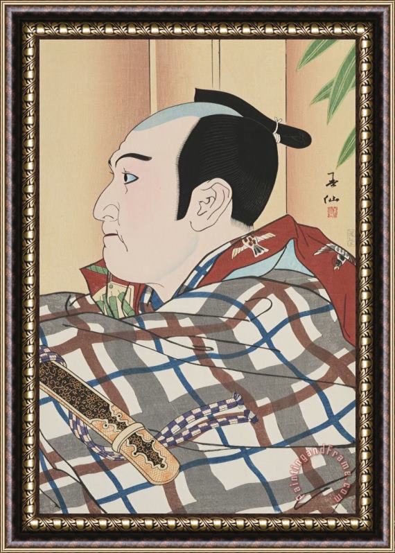 Natori Shunsen The Actor Bando Mitsugoro VII in The Play The Sword Robber (tachi Nusubito) Framed Print