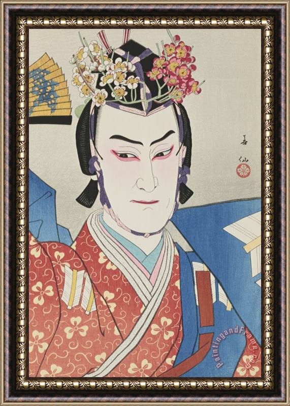 Natori Shunsen The Actor Morita Kan'ya XIII As Genta Kagesue Framed Painting