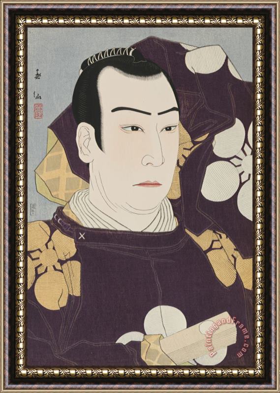 Natori Shunsen The Actor Otani Tomoemon VI As Kanshojo Framed Painting