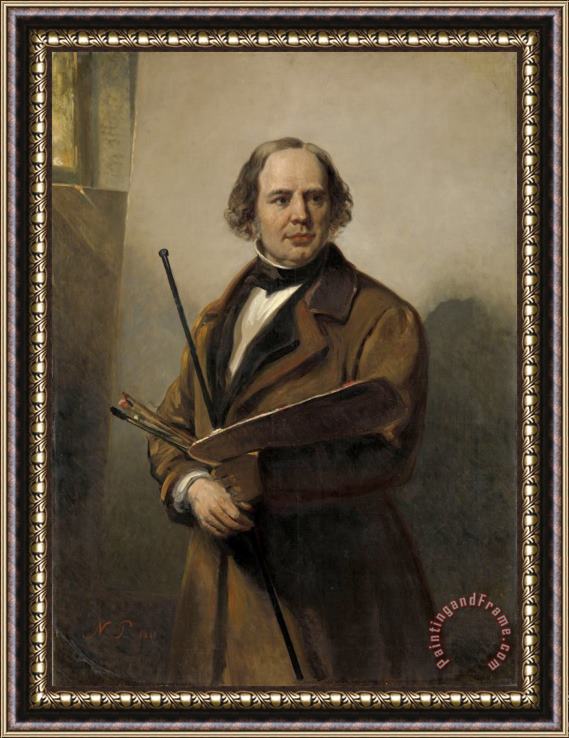 Nicolaas Pieneman Jan Willem Pieneman, Painter, Father of Nicolaas Pieneman Framed Painting