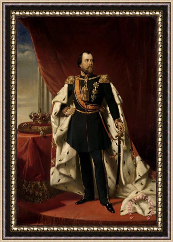 Nicolaas Pieneman Portrait of William Iii, King of The Netherlands Framed Print