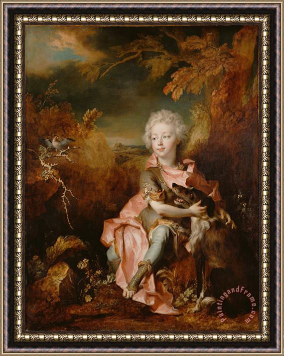 Nicolas de Largilliere Portrait of a Boy in Fancy Dress Framed Painting