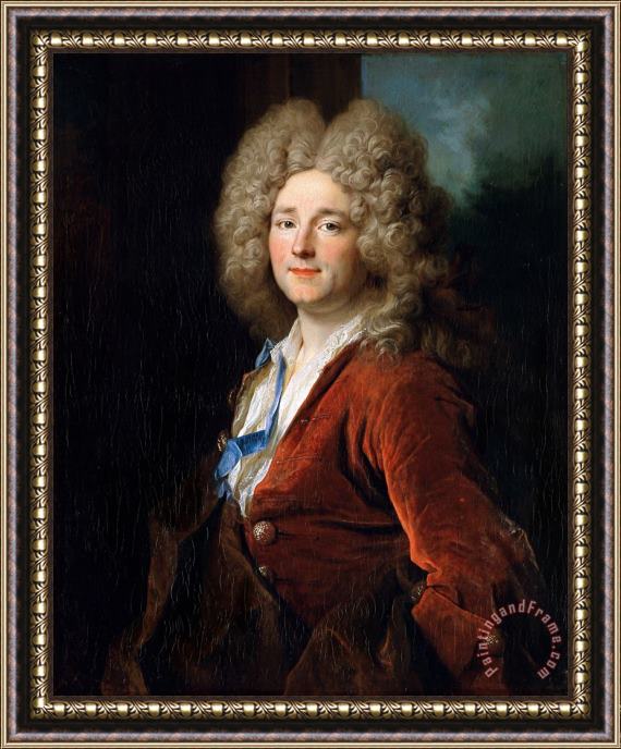 Nicolas de Largilliere Portrait of a Man Framed Painting