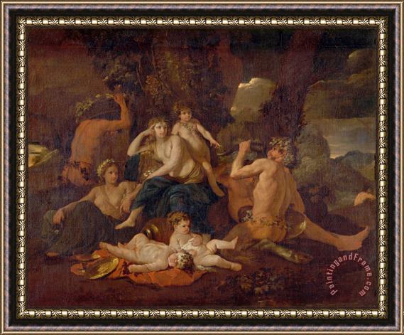 Nicolas Poussin L'enfance De Bacchus Framed Painting