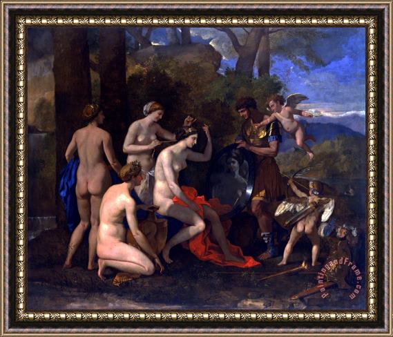 Nicolas Poussin Mars And Venus 2 Framed Painting