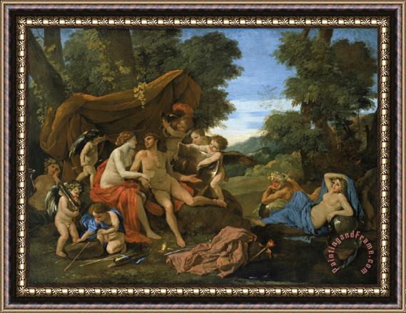 Nicolas Poussin Mars And Venus Framed Painting