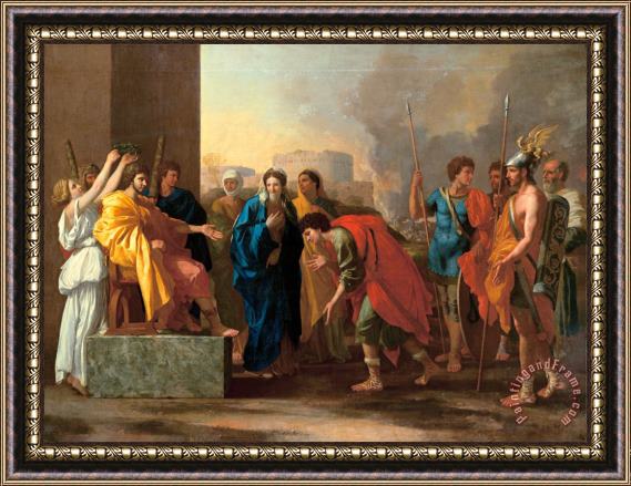 Nicolas Poussin The Continence of Scipio Framed Print