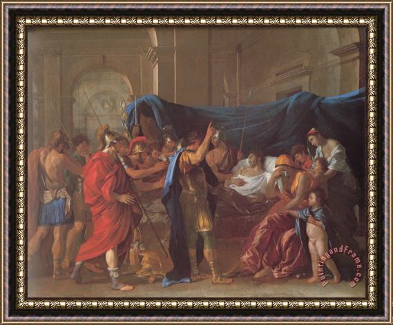 Nicolas Poussin The Death of Germanicus Detail Framed Painting