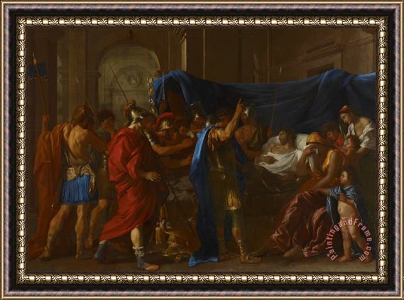 Nicolas Poussin The Death Of Germanicus Framed Painting