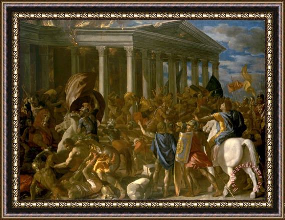 Nicolas Poussin The Destruction And Sack of The Temple of Jerusalem Framed Print