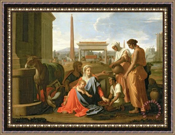 Nicolas Poussin The Rest on the Flight into Egypt Framed Painting