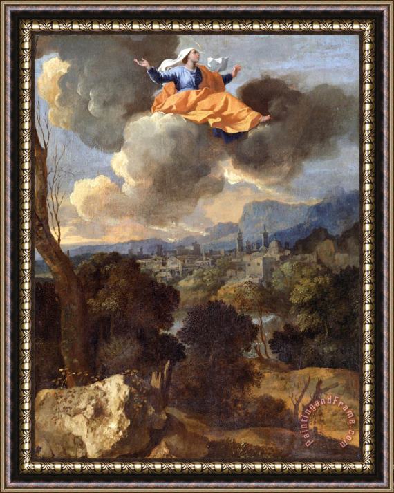 Nicolas Poussin The Translation of Saint Rita of Cascia Framed Painting