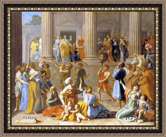 Nicolas Poussin The Triumph of David Framed Painting