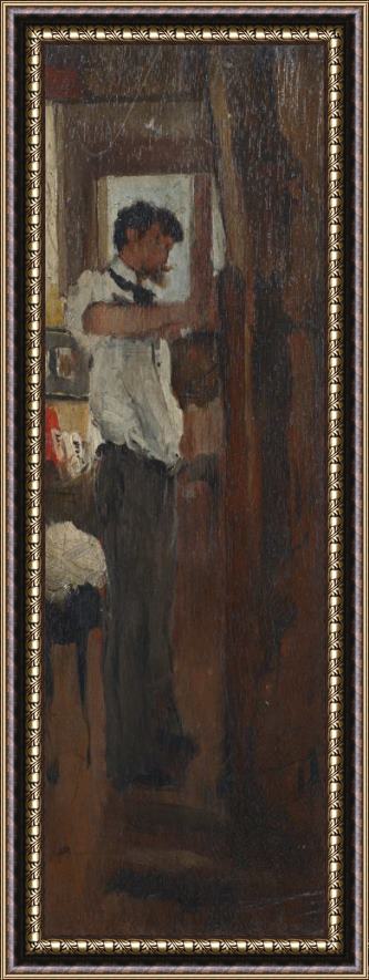 Norbert Goeneutte Portrait of Henri Charles Guérard Framed Painting