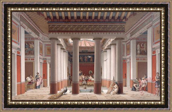 Nordmann A Banquet In Ancient Greece Framed Painting