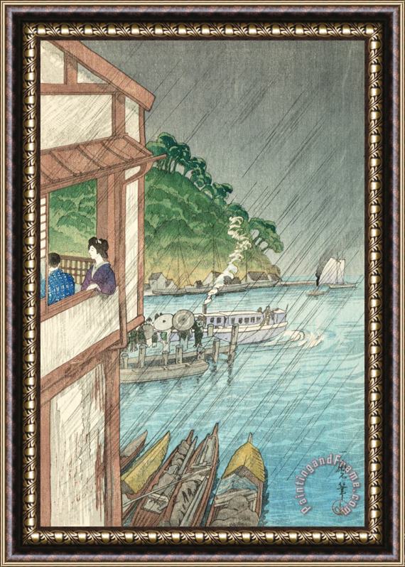 Oda Kazuma View of Mihonoseki, Izumo Framed Painting